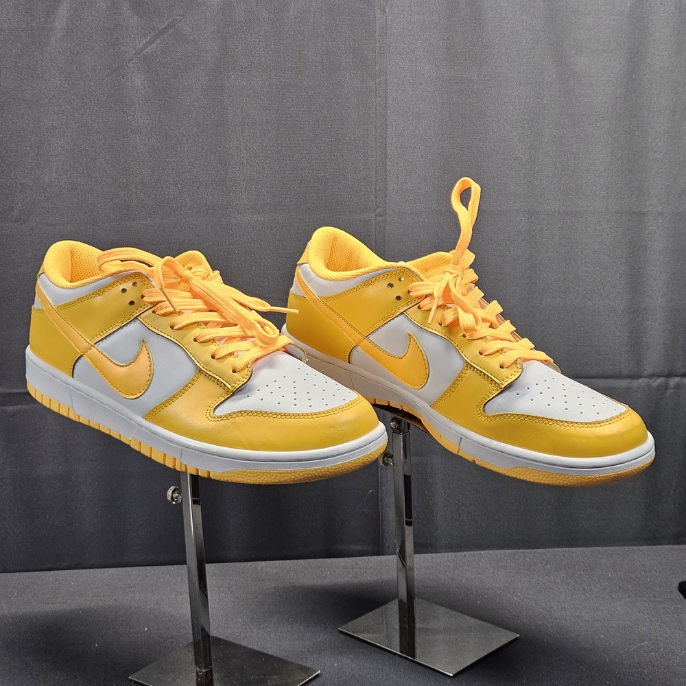 Nike Bright Yellow and White Low-Top Sneakers